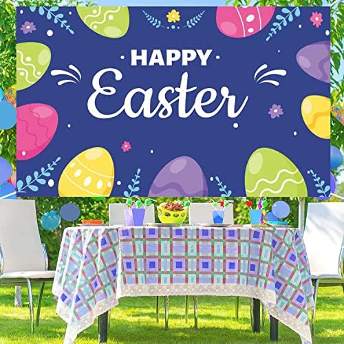 Uskrsna pozadina Ukrasi Sretan Uskrsni natpis s jajima za ukrašavanje uskrsne zabave šarena jaja proljetna uskrsna pozadina za fotografiranje
