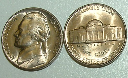1950. -d Jefferson Nickel - Izbor/Gem Bu nas Coin