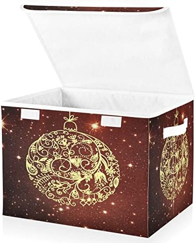 Božićna drangulija Badnjak velika kutija za odlaganje s poklopcima jednostruka sklopiva kutija za odlaganje od tkanine polica u ormaru
