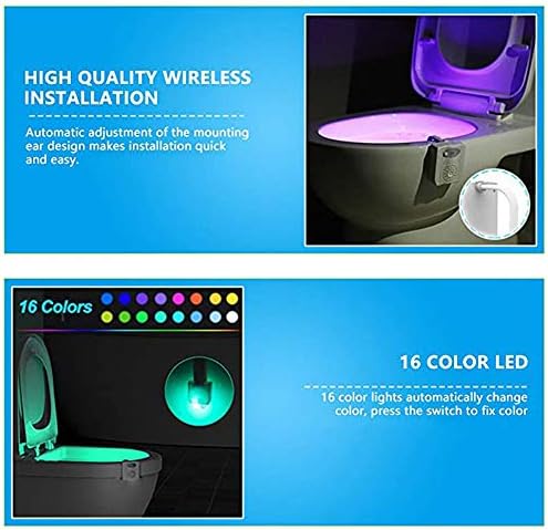 Toaletno LED noćno svjetlo koje se aktivira pokretom, 16 boja, Vodootporno unutarnje toaletno svjetlo s jedinstvenom aromaterapijom,