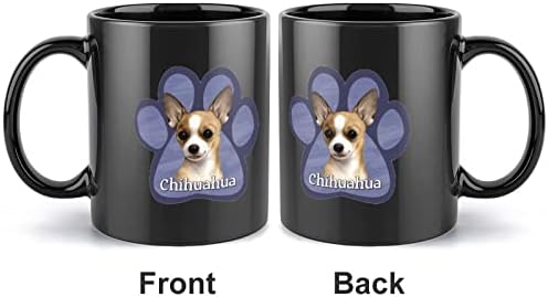 Keramička šalica s printom šape psa Chihuahua šalica za kavu šalica za čaj smiješni poklon za ured, dom, žene, muškarce