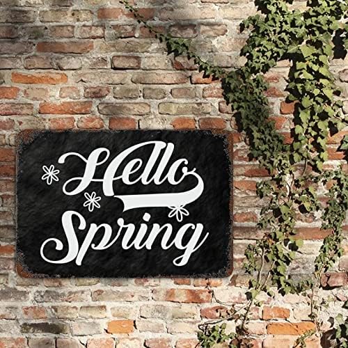 Inspirativni citati zidni umjetnički znak Tin znak pozdrav proljetna metalna ploča Smiješna humor tema Personalizirani chic znak vintage