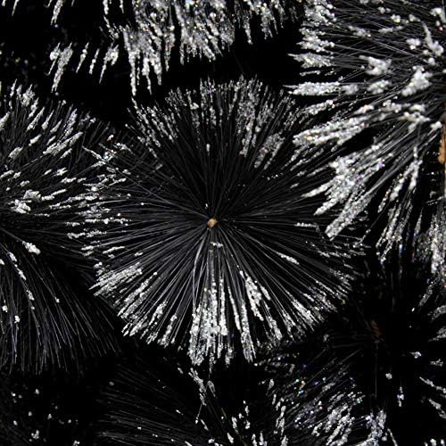 Cyayq crni umjetni božićni borovi premium smreka zglobni automatski širi metalni postolje ukrašena stabla xmas stablo odmor dekoracija-c
