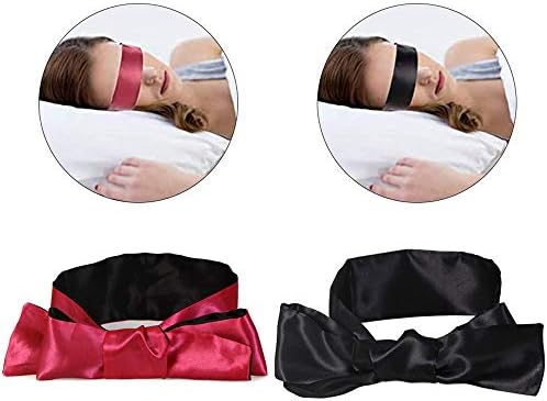 Maska za spavanje očiju, 2 pakiranja satenskog oka s povezom na očima prekriva meka udobna svilena maska ​​za spavanje za igre spavanja