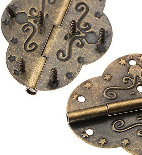 XBWEI 2PCS 69x53mm Antikni brončani ormarići za nakit drvene kutije Ladica Ladica Ukradni vintage vintage željez