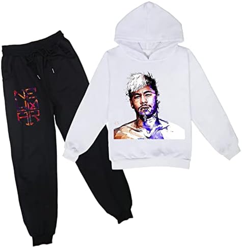 Benlp Wokenday Girls labave dukserij, dječaci Neymar Jr casual pullover hoodie+jogging hlače-2 komada znoj