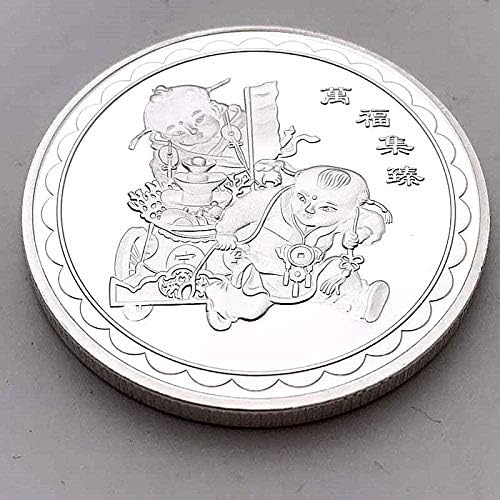 . Kineski zodijački majmun majmun prigodni novčić srebrni pozlaćeni fuwa novčić za zub bajke kovanice zlato medalja za kuću za