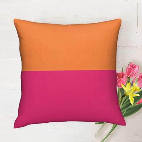GetToget narančasti i svijetlo ružičasti jastuci za jastuke 18x18 ukrasi Bacaj jastuk za jastuk proljetni zatvoreni vanjski ukras za
