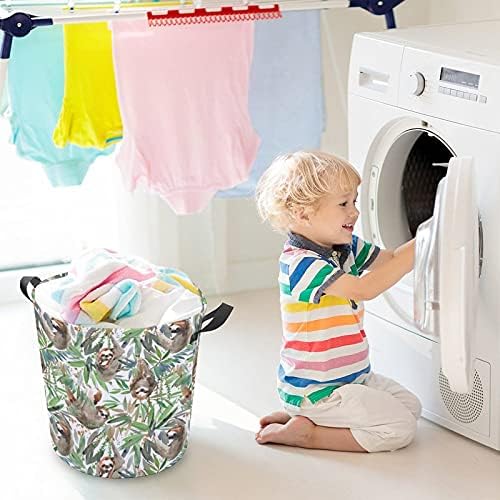 Foduoduo košarica za pranje rublja akvarel za pranje rublja s ručkama s preklopljivim ometanjem prljave odjeće torba za skladištenje