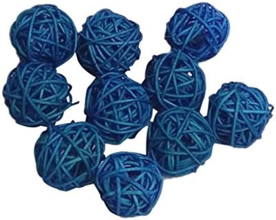 Weiping - 10 komada mješovitih boja Natural Wicker Rattan Ball 3cm Twig Orbs kuglice DIY Embersionments vjenčani ukrasi zanate String