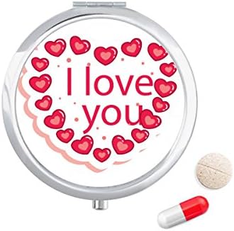 Valentinovo ružičasto srce Volim te kutija za tablete džepna kutija za pohranu lijekova spremnik za doziranje