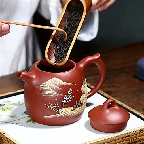 290 ml ljubičasta glina čajnik ručno obojeni pejzažni čaj lonac ljepota čajnik ručno izrađen čaj set pokloni čajni čajni čajni čajnike