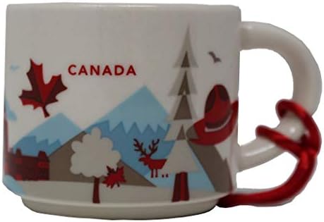 Starbucks Ovdje si serija Kanada Ceramic Demitasse Ornament Ornament, 2 oz
