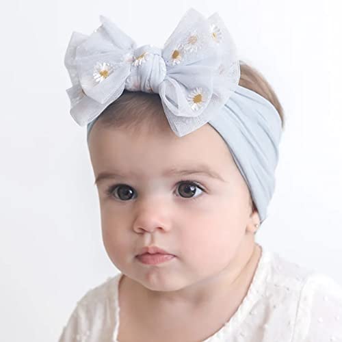Elastične trake za djevojčice traka za glavu od cvijeta tratinčice Najlonska traka za kosu pribor za kosu za novorođene bebe