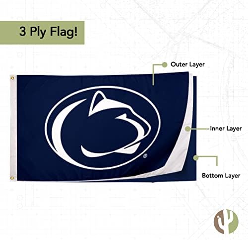 Penn State Flags dvostrano su se nalazili Pensilvania State University PSU Nittany Lions Banners poliester zatvoreni vanjski 3x5