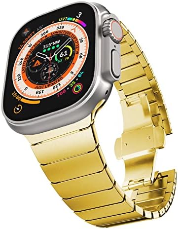 Potpuni kompatibilni s Apple Watch Ultra Band 49 mm 45 mm 44 mm 42 mm, Metalna metalna narukvica od nehrđajućeg čelika s kopčama za