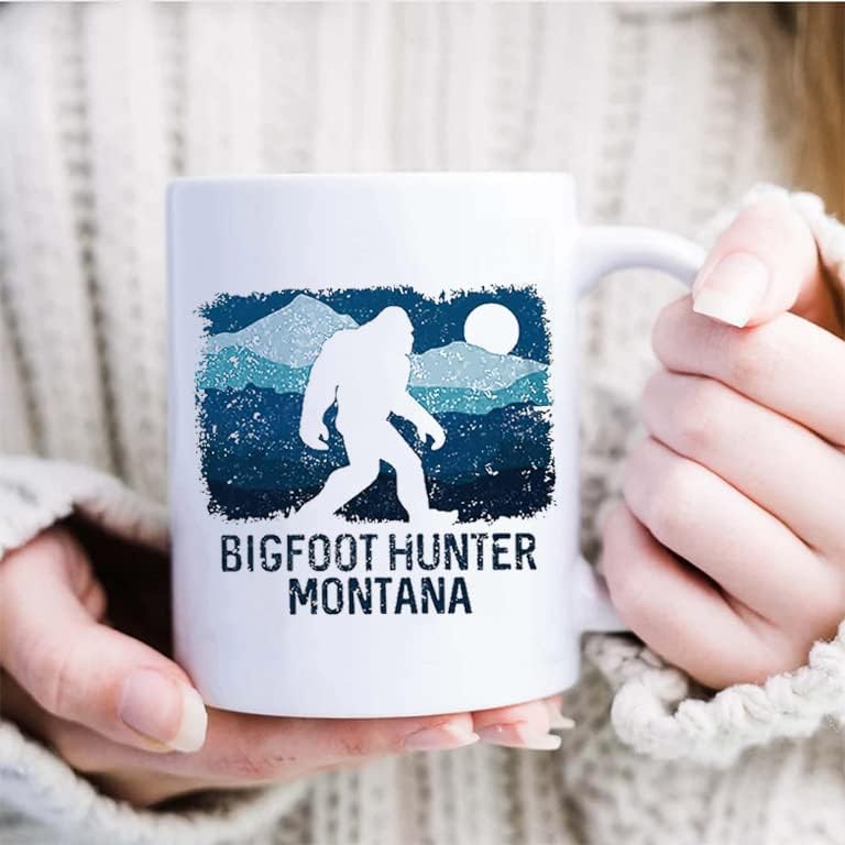 Oprag novorođenčad osjetljiva toplinska šalica Bigfoot Hunter Montana kava 11oz Akcent šalica bijela