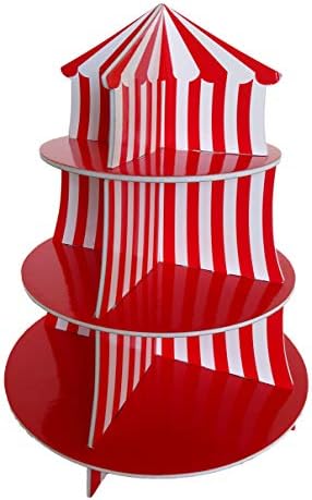 Veliki gornji cirkuski karneval 3 -nivo držač za kolače ukrasi za rođendan - by PlayScene