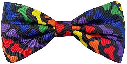 Huxley & Kent Bow kravata za kućne ljubimce | Jedinstvo | Pride Velcro pričvršćivanje kravata za kravatu | Zabavne kravate za pse i
