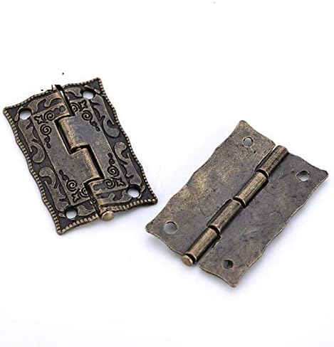 Brončane šarke ormarići ladica ladica ukrasna šarka za nakit za skladištenje drvene kutije namještaj hardver 2pcs