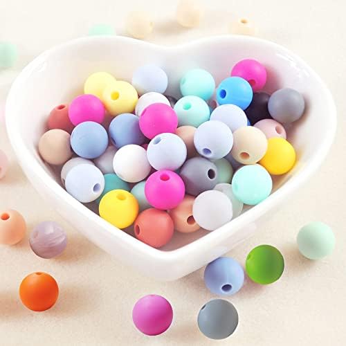 15mm šarene silikonske perle za nakit ogrlica nakit pokloni okrugle silikonske perle bez inča