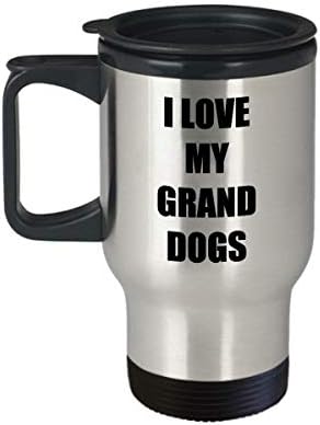 Volim svoje djed pseće šalice za putničke šalice smiješna ideja za poklon novitet gag kava čaj 14oz nehrđajući čelik