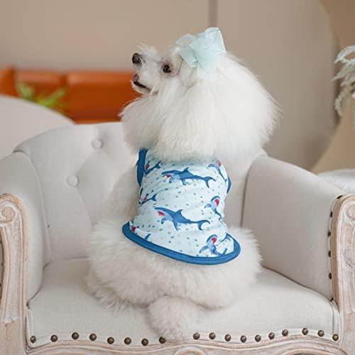 Slatke košulje psa s 2-paketom meka odjeća za kućne ljubimce prozračni ljetni prsluk za malo štene i rastezljivu mačju odjeću 2bx11l