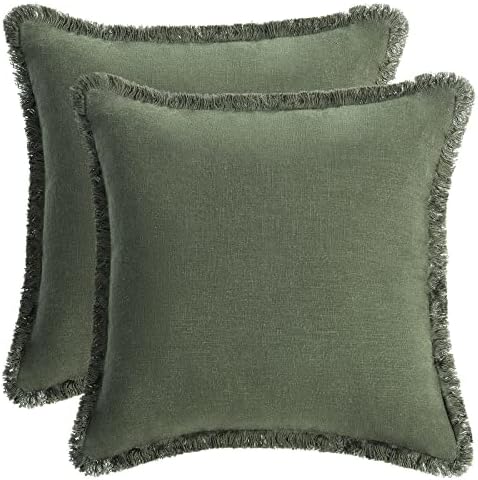 Amhoo Pack od 2 platna jastuka s prekrivačima s resicama ukras ukrasni rustikalni jastuk za prirodno bacanje jastuka za kauč kauč spavaća