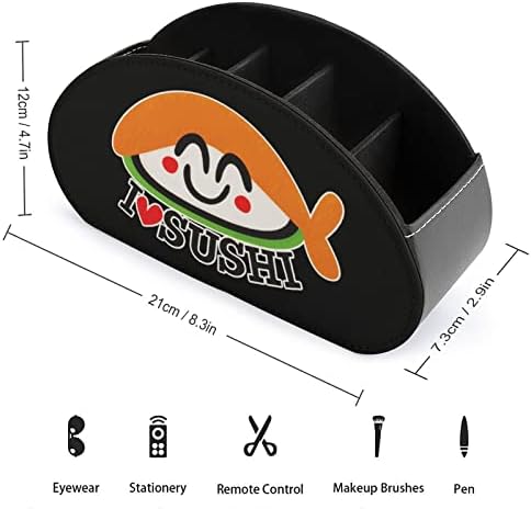 Ljubav sushi daljinski upravljač kutija za pohranu multifunkcionalna PU kožna TV daljinskog držača Organizator Organizator s 5 odjeljka