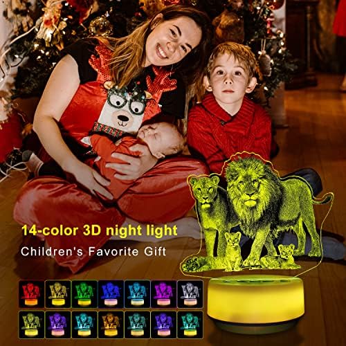HyodReam Lion Night Light for Kids, Lavova lampica i 16 promjena boja s timerom, daljinskim upravljanjem i dodirom, kao djevojčice
