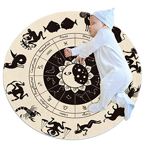 Okrugli prostirka dvanaest zviježđa Tai Chi okrugla prostirka za djecu Baby Soft Teepee igra igra Mat Mat Spavaća soba u učionici vrtić