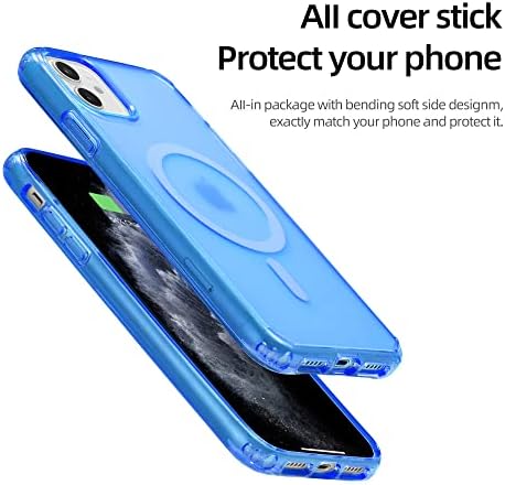 TIGOWOS Magnetska futrola za futrolu iPhone11 [10ft kap testiran i kompatibilan s magsafe] prozirni anti-prsta protiv šoka zaštitne