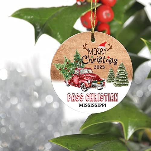 Ukrasi za božićno drvce 2023. - prođite Christian Mississippi ukras rodnog grada Custom City State - Keeping Uscore Dar Ideas prolazi