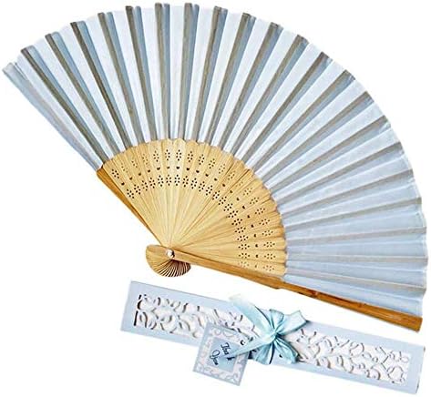 Htllt sklopivi ventilator u ručnoj bambusovi obožavatelji ukrasna čipkana svilena tkanina sklopiva ruka obožavatelji plesa fan, g