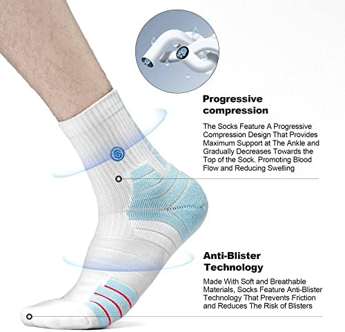 Uzis elite atletske kompresijske čarape za trčanje, planinarenje, košarka - čarapa za podršku teladi - 3 parova