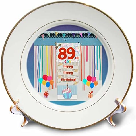 3Drose Slika 89. rođendanske oznake, cupcake, svijeća, baloni, poklon, streamers - ploče