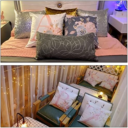 Eanpet bacanje jastuka pokrivača abeceda ukrasni jastuci jastuci ABC slovo cvjetovi jastuk pokrivača 18 x 18 inča kvadratni zaštitni