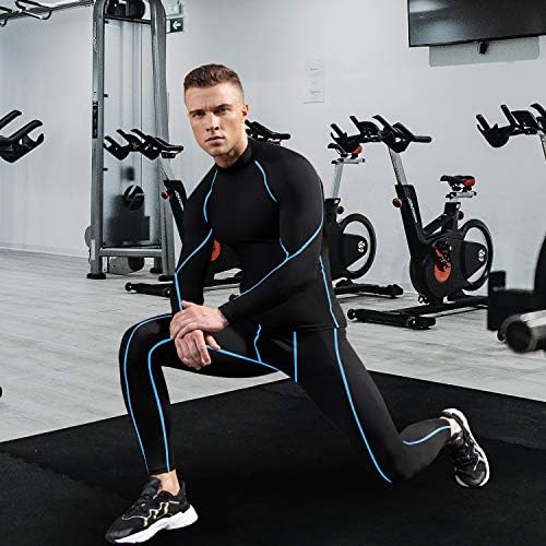 3 pakirajte muške kompresijske košulje dugih rukava atletski trening vrhovi teretana podružnice aktivne sportove bazelera