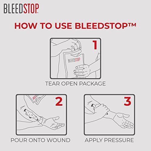 Bleedstop prah za prvu pomoć za zgrušavanje krvi, komplet za traumu, bolesnike s razrjeđivačem u krvi, sigurnost kampiranja i opremu