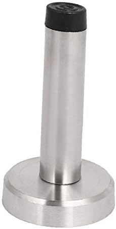 X-DREE 82 mm duljina 43 mm dia okrugla osnovna vrata zaustavni držač čepara srebrni ton (82 mm de longitud 43 mm de dipAmettro baza