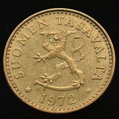 Finski novčić 10 Finni nasumično brončana borova stabla koja drže mačeve i stare kovanice