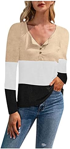 Ženske majice i bluze u donjem rublju, trendi dukserice s dugim rukavima s gumbima u boji, Ležerne široke bluze