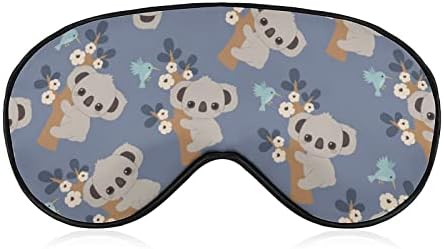 Crtić koala cvjetna maska ​​za oči uspavanih očiju s podesivim remenom zavezanim očima za putovanja aviona