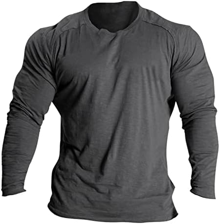 Muške plus veličine majice s dugim rukavima majice za bodybuilding teretana za vježbanje bluze obične jednostavne hipsterske dukserice