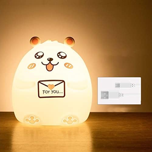 3PCS dodirni LED kontrola Slatka silikonska crtana osjetljiva punjiva dekor Dekorativni izrezana boja Pat Kids Colors Noćni ukras Djeca