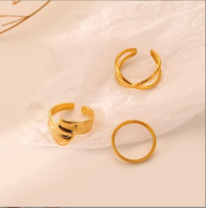 Nakit za žene prstenovi Europa i Sjedinjene Države Nova granična moda Jednostavni set Otvaranje od nehrđajućeg čelika