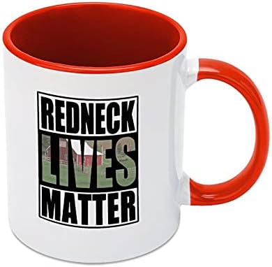Redneck živi materiju keramičku šalicu kave s bojom iznutra i ruča šalicu čaja za žene muškarce u crvenom stilu