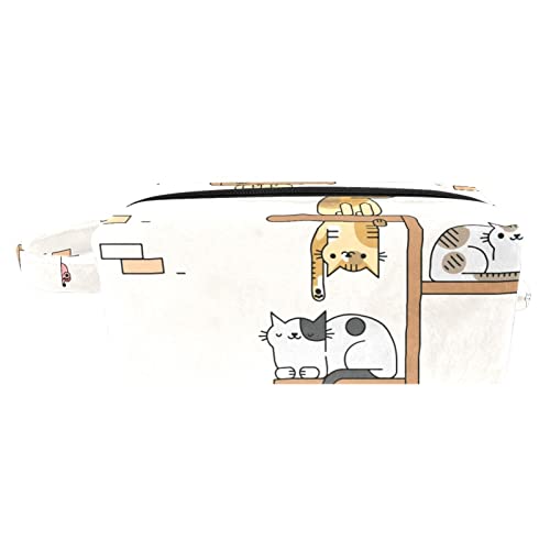 Makeup vrećica Travel Cosmetic Bag Cats Toat Toat Toat Tog Torg Tog Torbiner Top s patentnim zatvaračem i ručkom