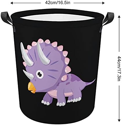 Triceratops dinosaur rublje rublje košare za skladištenje košara s jednostavnim ručkama za nošenje za organizator odjeće za igračke