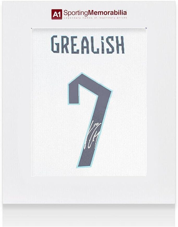 Jack Grialish potpisao majicu u Engleskoj - 2022-23, broj 7 - Poklon kutija Autogram - Autografirani nogometni dresovi